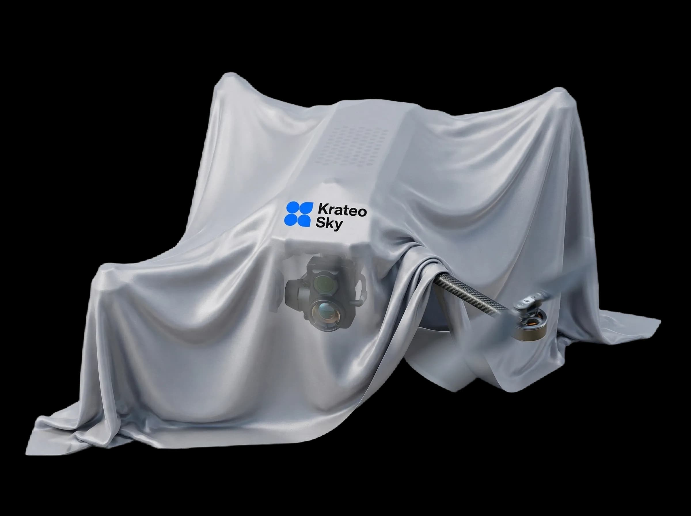 KrateoSky aerial platform concept view 5 — shrouded airframe and payload configuration
